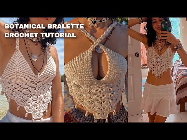 Easy Crochet Top Tutorial | The Botanical Bralette | BAECROCHETT | cute boho crochet top