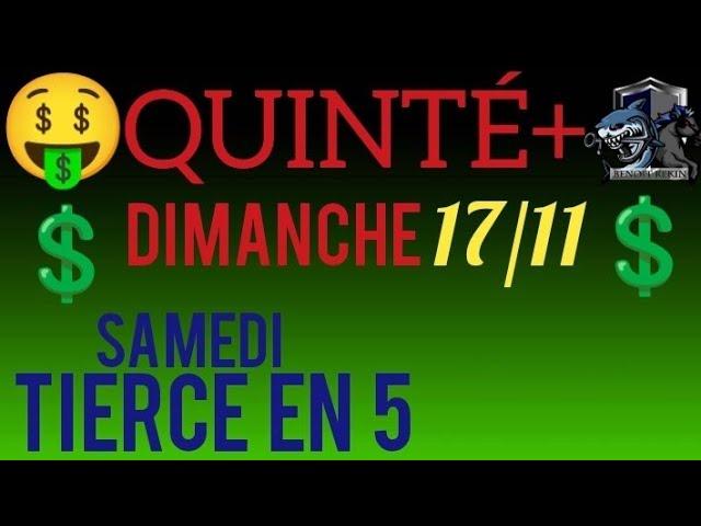 PRONOSTIC PMU QUINTE DU JOUR DIMANCHE 17 NOVEMBRE 2024