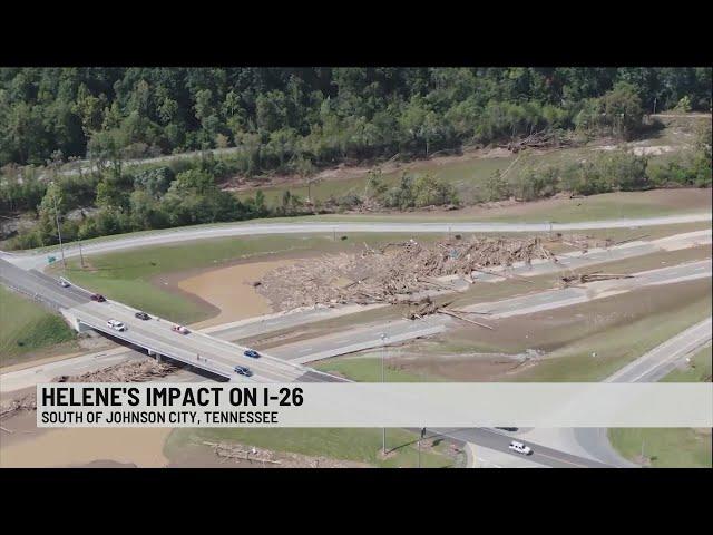 Hurricane Helene impacts travel on I-26 in NC, TN