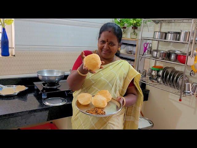 பூரி கடலை கறி Night இதுதான் நம்ம வீட்டுல சமையல் | Poori with Kadala Curry @MalarAmmaSamayal