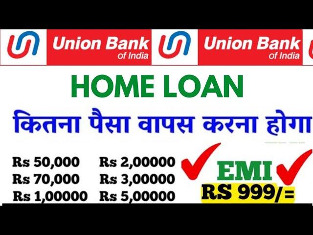 Union Bank home loan EMI calculator | union bank home loan kaise le & Eligibility emi system 2025