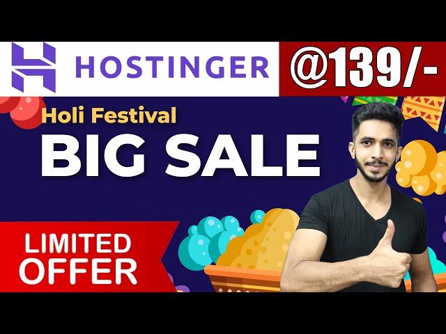 Hostinger Holi Sale (2022)  Premium Web Hosting @139 rs P.M