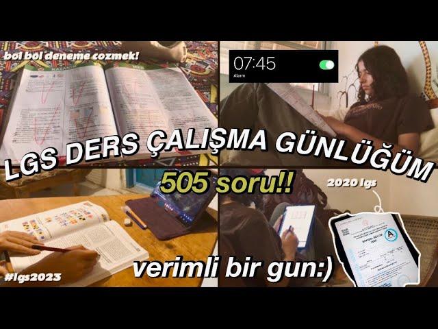 LGS DERS ÇALIŞMA GÜNLÜĞÜM #4 || 505 soru!! bol bol deneme çözme, şubat ayı örnek soruları #lgs2023