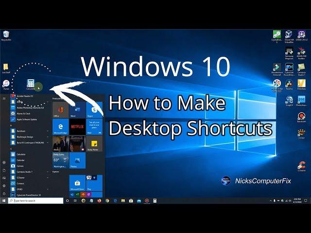 How to Make Desktop Shortcuts - Windows 10 Tutorial Tips - Free & Super Easy