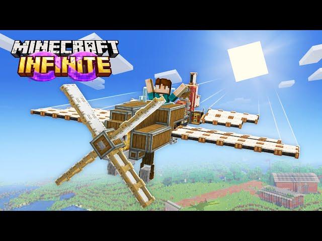 I Built an Airplane that actually works... (Minecraft Infinite)