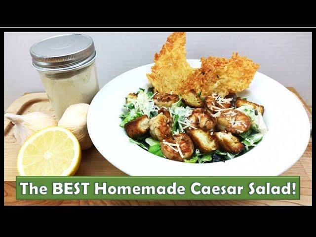 The BEST & Easiest Homemade Caesar Salad Recipe! (My Favorite Salad!)