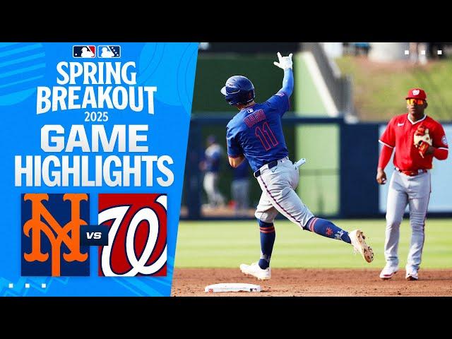 Mets vs. Nationals Spring Breakout Game Highlights (3/16/25) | MLB Highlights