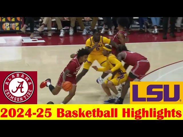 LSU vs #4 Alabama Basketball Game Highlights 1 25 2025