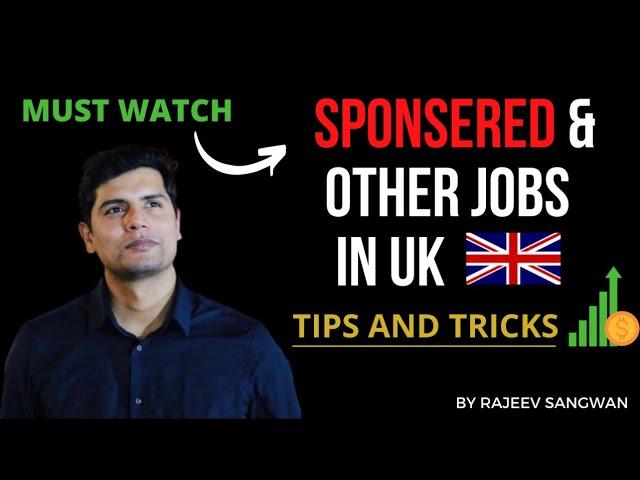 How to Find SPONSORED and OTHER JOBS in UK| Tips and tricks for everyone| Student help UK