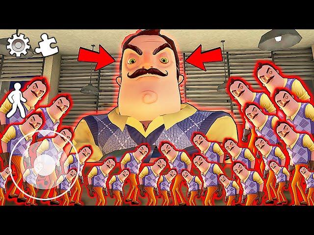 CLONE ARMY! || Funny moments in Hello Neighbour || Experiments with Neighbour