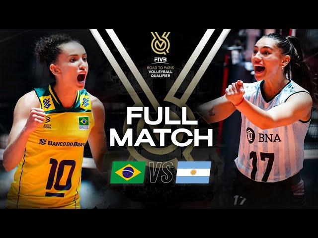  BRA vs  ARG - Paris 2024 Olympic Qualification Tournament | Full Match - Volleyball