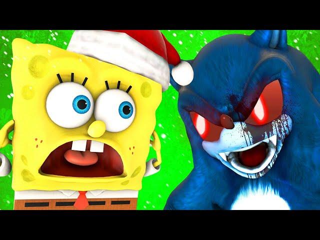 SONIC.EXE vs SpongeBob (Christmas Special 3D Animation Xmas)