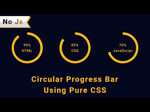 How To Create Circular Progress Bar Using Pure CSS | #DeveloperHub