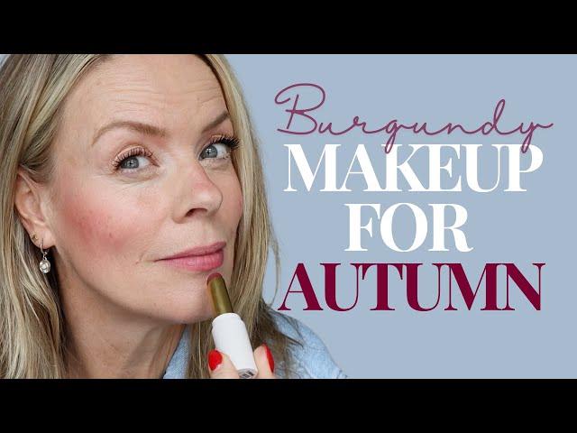 A flattering Burgundy makeup tutorial for Autumn