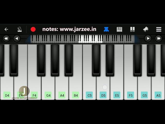 Tum Hi Aana (Marjaavaan), Jubin Nautiyal | Easy Mobile Perfect Piano Tutorial