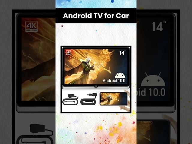 Seventour 14" 4K Android 10 Car TV: Portable Headrest Monitor! #shorts