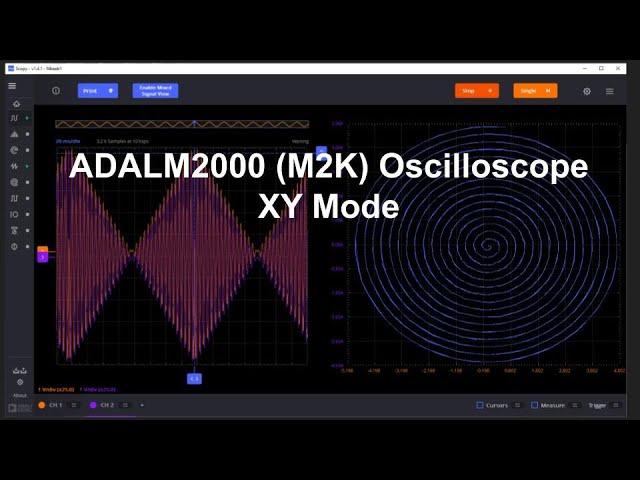 ADALM2000 (M2K) Oscilloscope XY Mode and Line Art