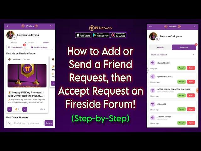 How to Add or Send a Friend Request, then Accept Request on Fireside Forum || Set Profile to Public