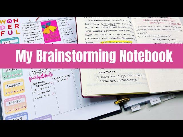 How I Organize My Thoughts & Ideas In A Notebook #brainstormingnotebook #planmas #vlogmas2022