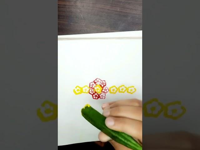 Rakhi painting use Lady finger # Rakhi craft # Swati 's craft idea # Shorts
