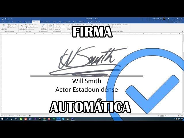  Como hacer una FIRMA AUTOMÁTICA en WORD para ser usada siempre  (Guardar Firma)