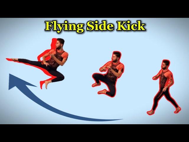 Learn Flying Side kick in Less Than 3 Minutes: Taekwondo Tutorial