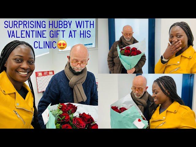 SURPRISING MY HUSBAND AT WORK IN HIS CLINIC WITH VALENTINE GIFT…