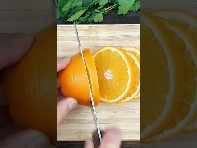 Как красиво нарезать апельсин!