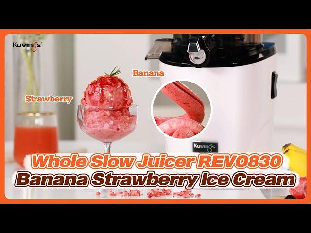 Kuvings Whole Slow Juicer REVO830ㅣBanana Strawberry Sorbet Recipe