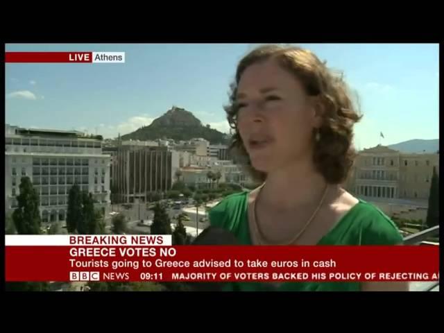 Greece votes NO in Referendum Joe Lynam BBC with Megan Greene from Manulife