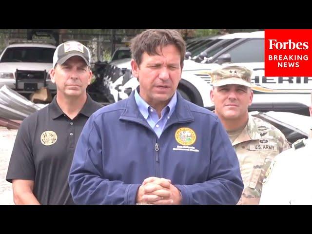 DeSantis Asked For Comment On Claims That Some Entities Control The Weather After Hurricane Milton