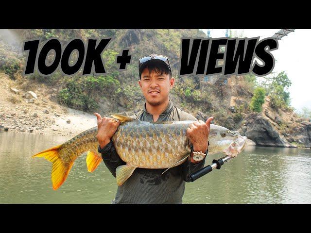 116 cm Golden Mahseer Nepal Sunkoshi, Nepal Fishing 2024 and Camping,Catch and Release. SAVE MAHSEER