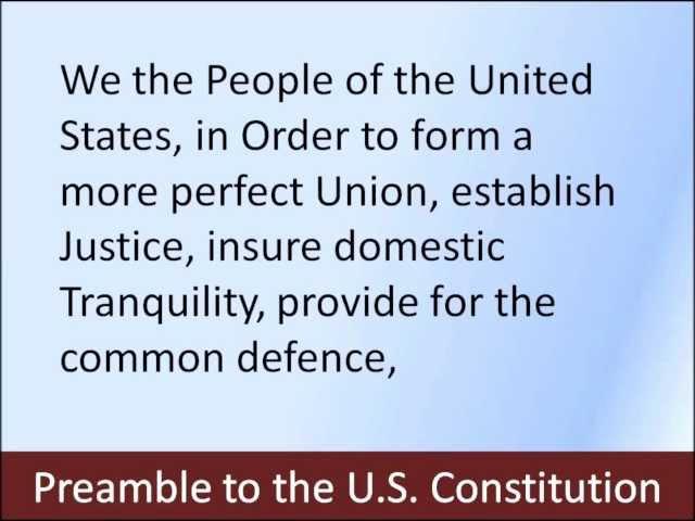 Preamble to the U.S. Constitution -- Hear and Read the Full Text