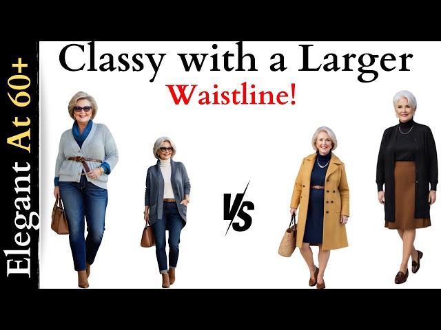 Outfit Ideas for a Larger Waist! - Avoiding Frumpiness for Women Over 50 and 60!