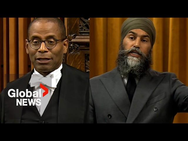 After Singh-Poilievre's heated exchange, Canada's house speaker tells MPs to behave better