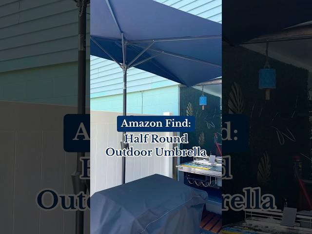 Amazon Find: Outdoor half umbrella perfect for smaller spaces #outdoor #umbrella #grill #griddle