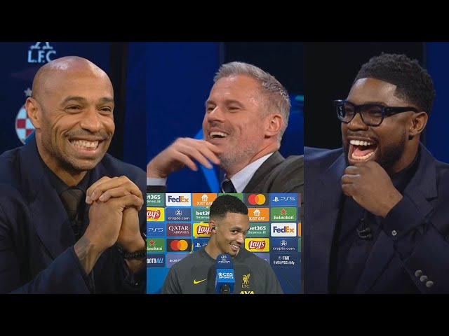 Trent Alexander-Arnold Jokes With Thierry Henry, Carragher And Micah Richards After The Match️