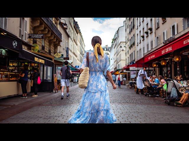 Paris 4k, France - Rue Cler - Walking tour