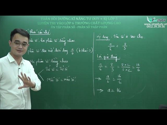 Toán cơ bản nâng cao lớp 5 -  Ôn tập về phân số, so sánh phân số  - Thầy Nguyễn Thành Long