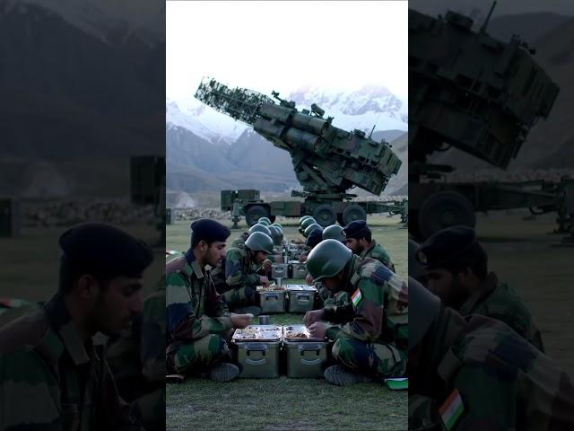 Indian Army Lunch Amid S-400 Missile System | Silent Strength on the Frontlines  #army #shorts