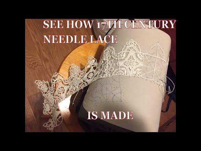 NEEDLE LACE DEMO: How to make needle lace ASMR-style video