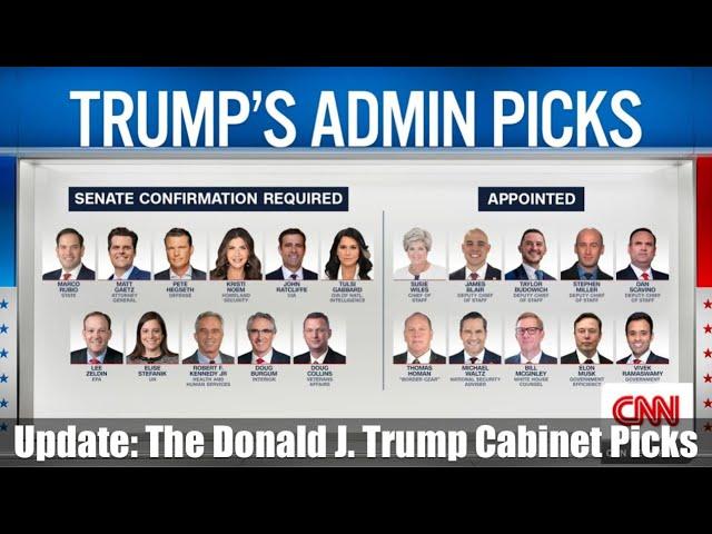 Update: The Donald J. Trump Cabinet Picks. What do you think so far?