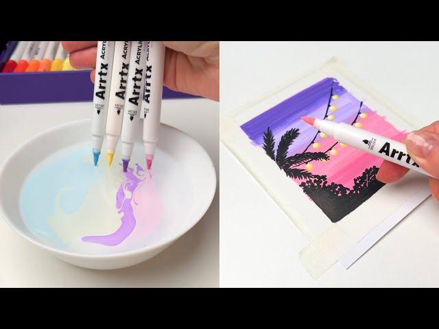 3 COOL ART HACKS for Beginners with Arrtx Acrylic Markers