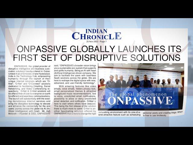 ONPASSIVE News Across the Globe!