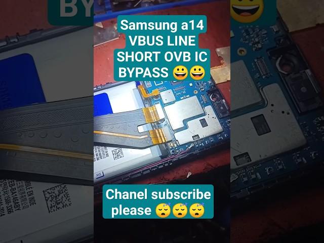 SAMSUNG A14 VBUS LINE SHORT OVP IC BYPASS #mobile #mobilephone #repair