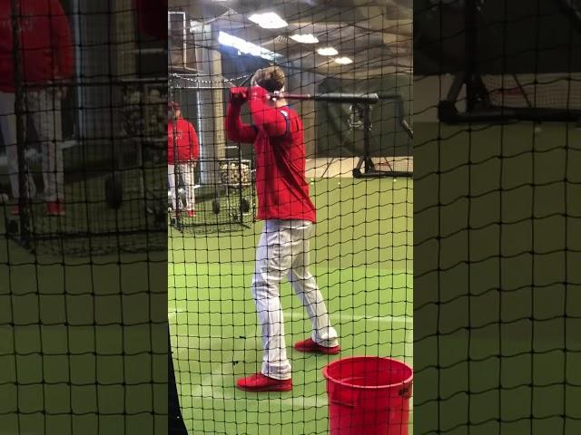 Bryce Harper’s Batting Mechanics Lesson with the Philadelphia Phillies Spring Training 2020