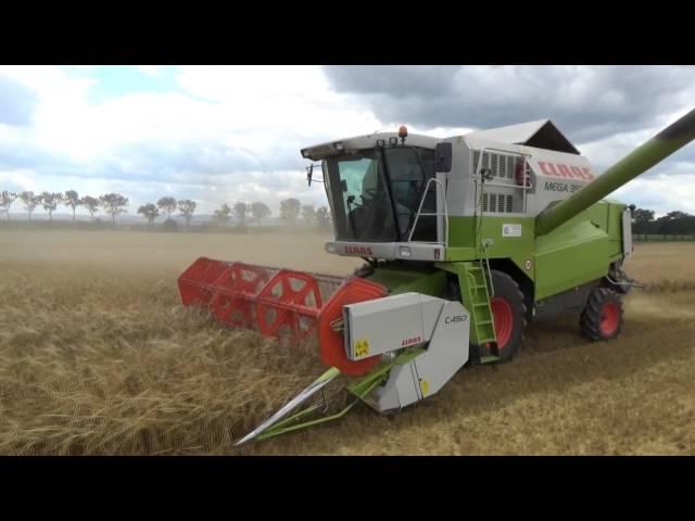 Żniwa jęczmienne 2016 Claas Mega 350