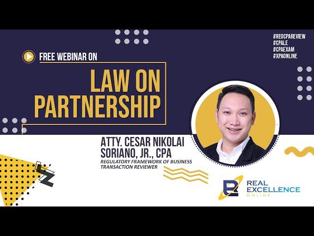 Law On Partnership by Atty. Soriano