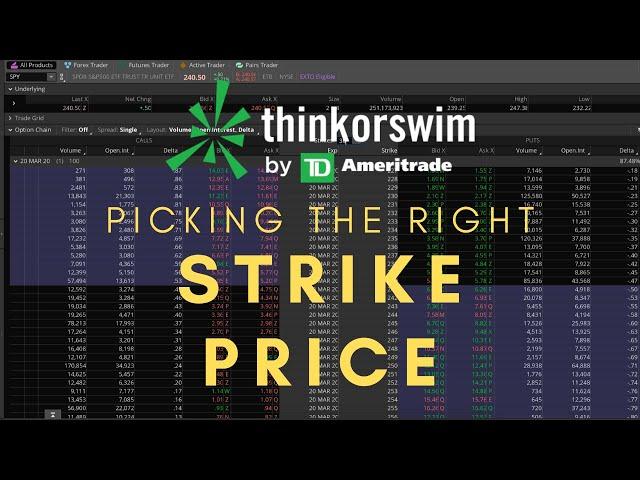 Picking Your Option Strike Price || Day Trading Options