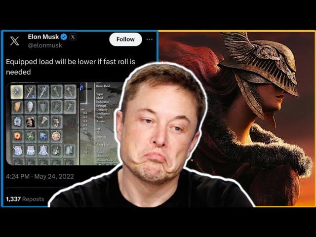 Beating Malenia with Elon Musk's Terrible Elden Ring Build